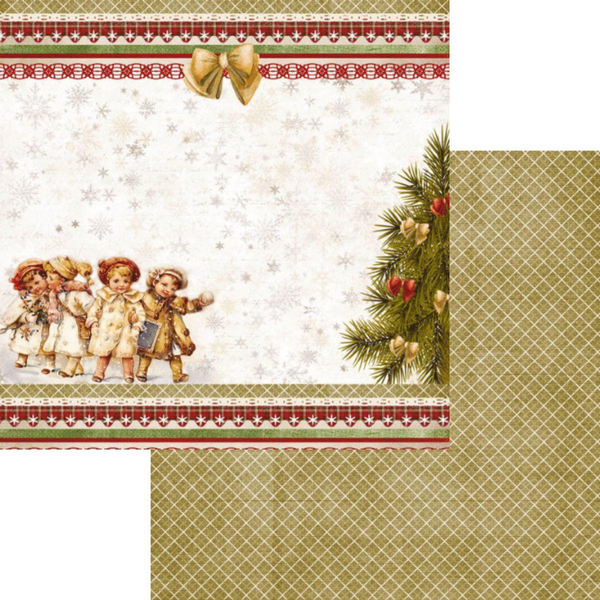 Bloco de Papel Litoarte SBXVN-001 15x15cm Natal Vintage - Palácio da Arte