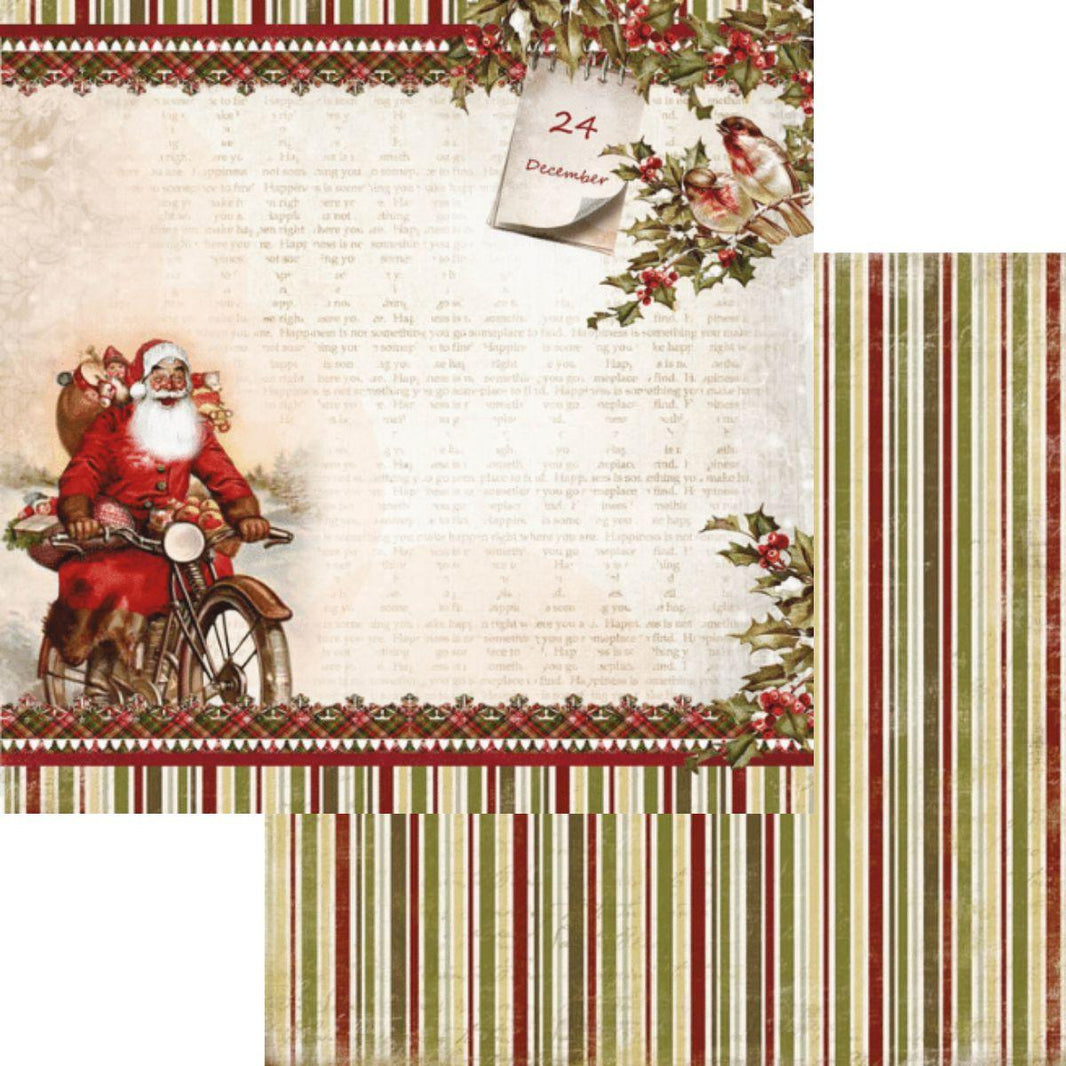 Bloco de Papel Litoarte SBXVN-001 15x15cm Natal Vintage - Palácio da Arte