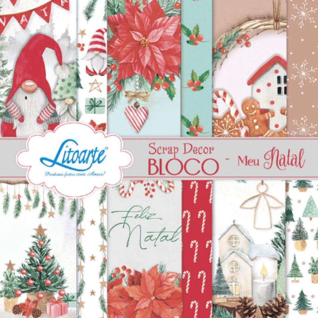 Bloco de Papel Litoarte SBXVN-002 15x15cm Meu Natal - Palácio da Arte
