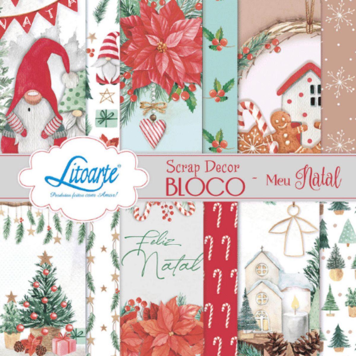 Bloco de Papel Litoarte SBXVN-002 15x15cm Meu Natal - Palácio da Arte