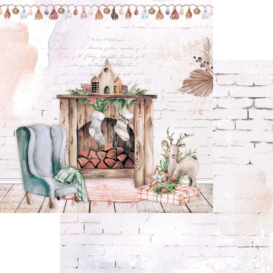 Bloco de Papel Litoarte SBXVN-003 15x15cm Natal Boho - Palácio da Arte
