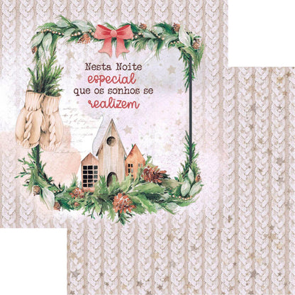 Bloco de Papel Litoarte SBXVN-003 15x15cm Natal Boho - Palácio da Arte
