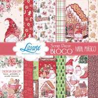 Bloco de Papel Litoarte SBXVN-004 15x15cm Natal Mágico - Palácio da Arte