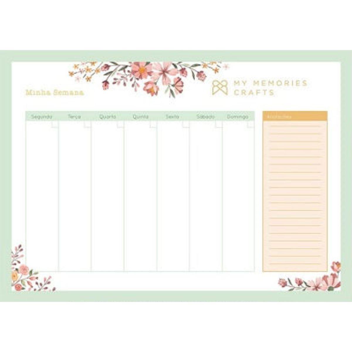 Bloco Miolo para Planner My Memories Crafts 29,7x21cm A4 MMCMB2-014 My Blessing - Palácio da Arte