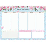 Bloco Planner Semanal Flores Litoarte BSL-001 26,8x19,8cm - Palácio da Arte