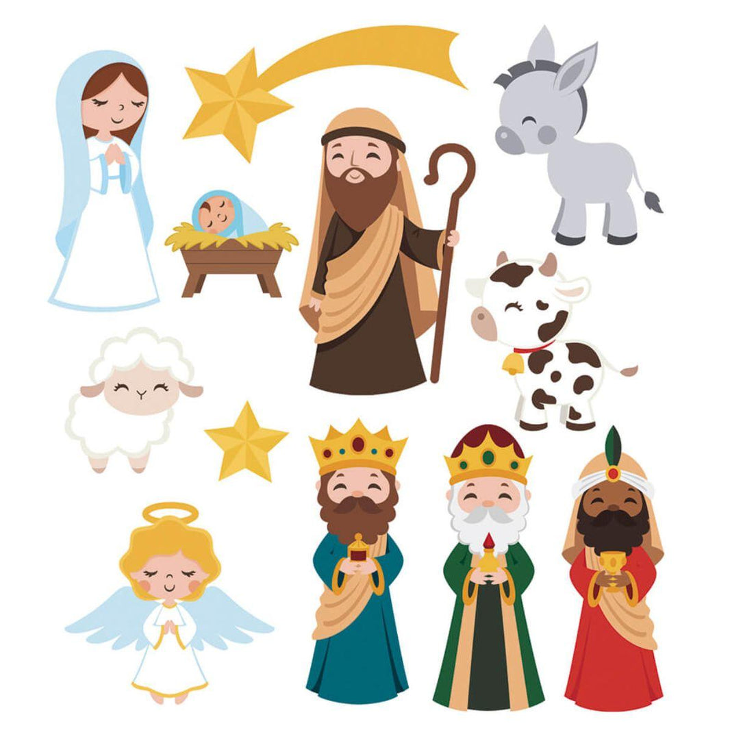 Botões de MDF e Papel Litoarte BAN-001 11x15cm Natal Presépio - Palácio da Arte