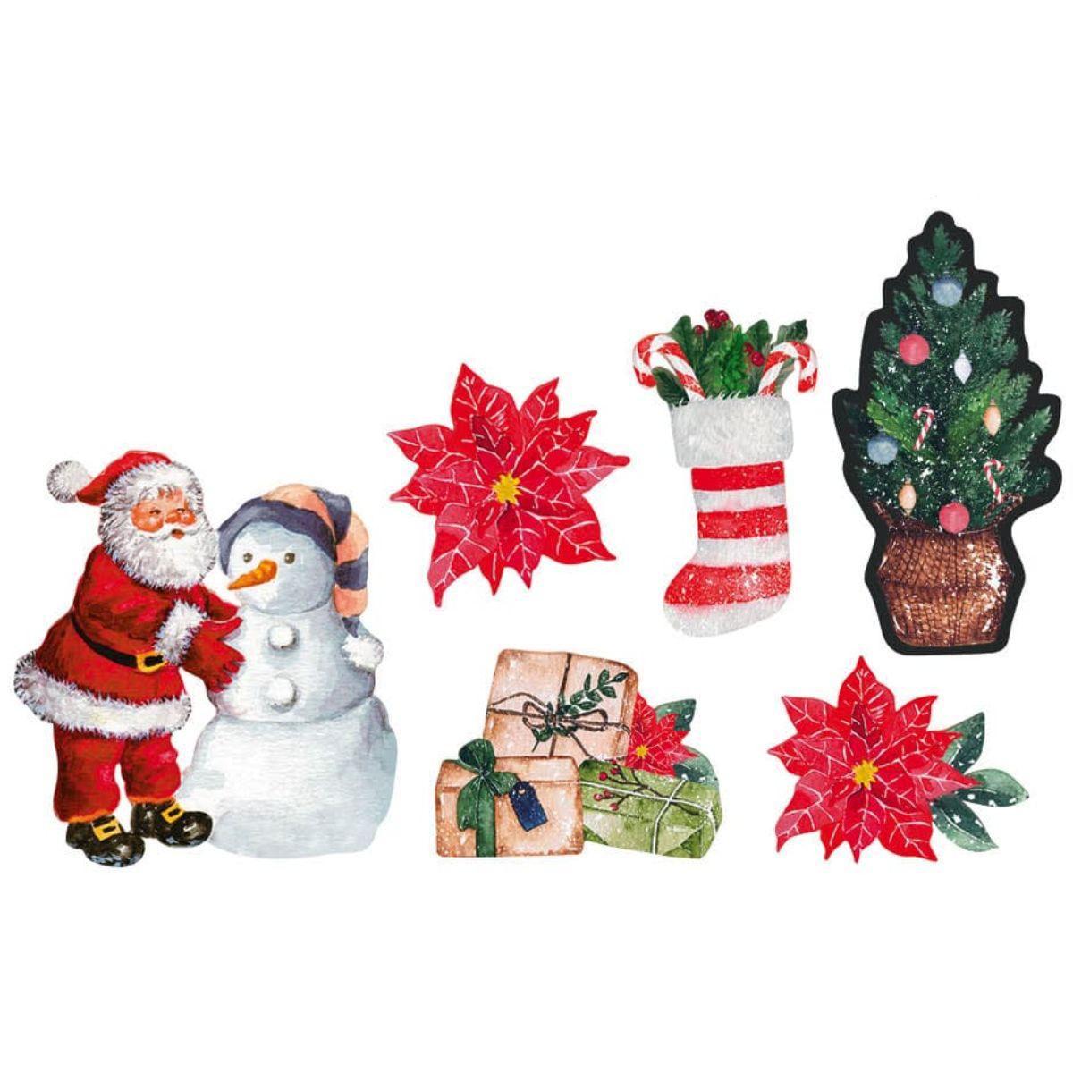 Botões de MDF e Papel Litoarte BAN-003 11x12cm Noite de Natal - Palácio da Arte