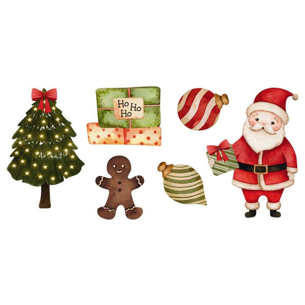 Botões de MDF e Papel Litoarte BAN-004 11x12cm Natal Feliz - Palácio da Arte