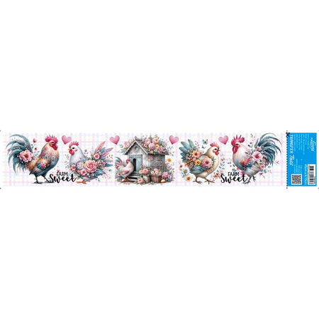 Transfer Têxtil 45x9,5cm TTB6-059 Barra Farm Sweet