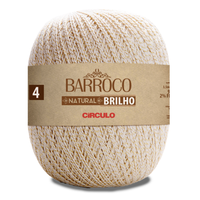 Barbante Barroco Círculo Natural Brilho 4 com 400g e 433m