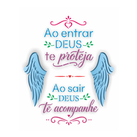 Stencil OPA 20x25 3849 Religião Frases Deus te Proteja
