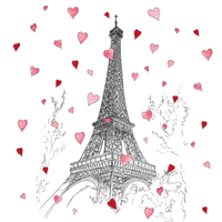 Guardanapo de Papel Decoupage 33x33 PPD Paris Love 133003265