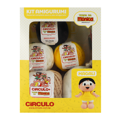 Kit Amigurumi Turma da Mônica Círculo Cor 03 Magali
