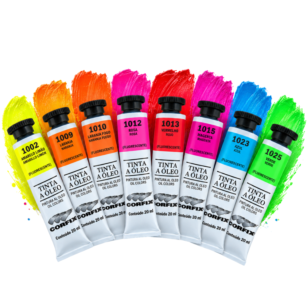 Tinta Óleo Fluorescente Corfix Bisnaga 20ml