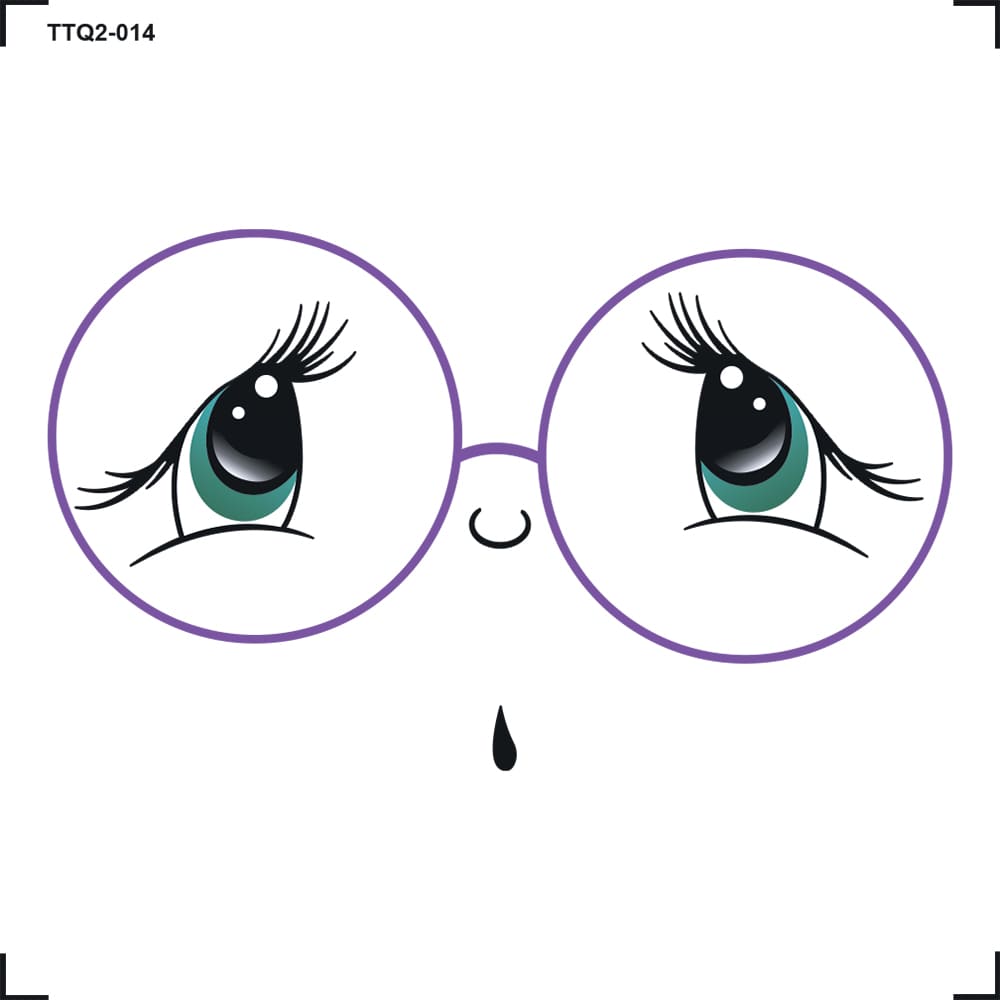 Transfer Têxtil 8x8cm TTQ2-014 Carinha de Óculos