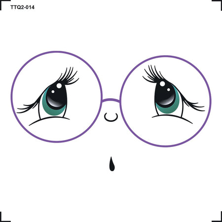 Transfer Têxtil 8x8cm TTQ2-014 Carinha de Óculos
