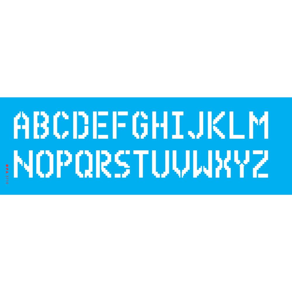 Stencil OPA 10x30 3719 Alfabeto Ponto Cruz