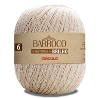 Barbante Barroco Círculo Natural Brilho 6 com 700g e 759m