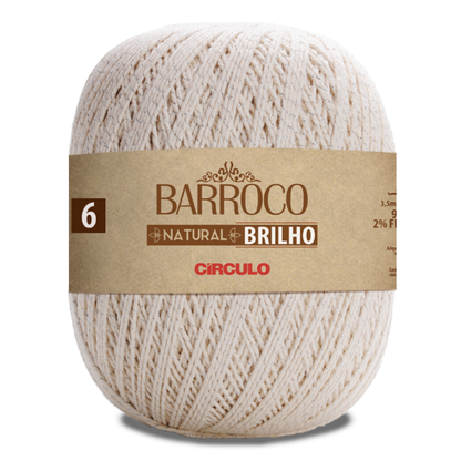 Barbante Barroco Círculo Natural Brilho 6 com 700g e 759m
