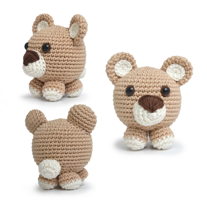 Kit Meu Primeiro Amigurumi Bicho Bola Cor 12 Urso