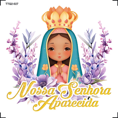 Transfer Têxtil 8x8cm TTQ2-027 Nossa Senhora Aparecida