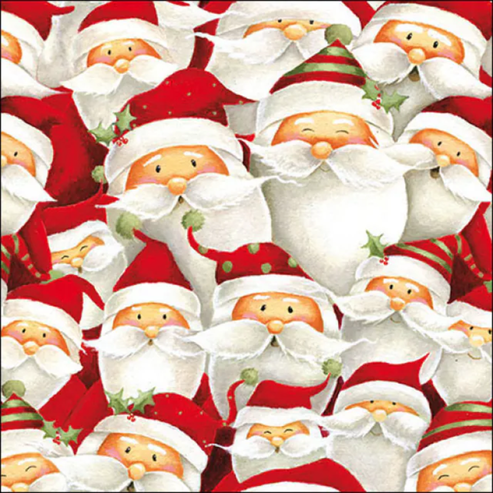 Guardanapo de Papel Decoupage 33x33 33303680 Natal Funny Santa Claus
