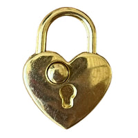 Cadeado Coração em Metal Dourado 2,1x2,9cm Kit com 2 peças - Palácio da Arte
