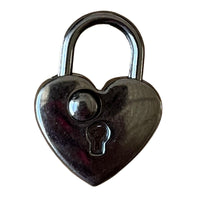 Cadeado Coração em Metal Grafite 2,1x2,9cm Kit com 2 peças - Palácio da Arte