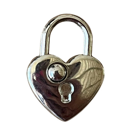 Cadeado Coração em Metal Níquel 2,1x2,9cm Kit com 2 peças - Palácio da Arte