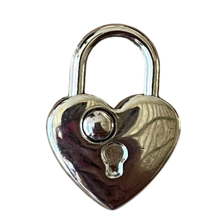 Cadeado Coração em Metal Níquel 2,1x2,9cm Kit com 2 peças - Palácio da Arte
