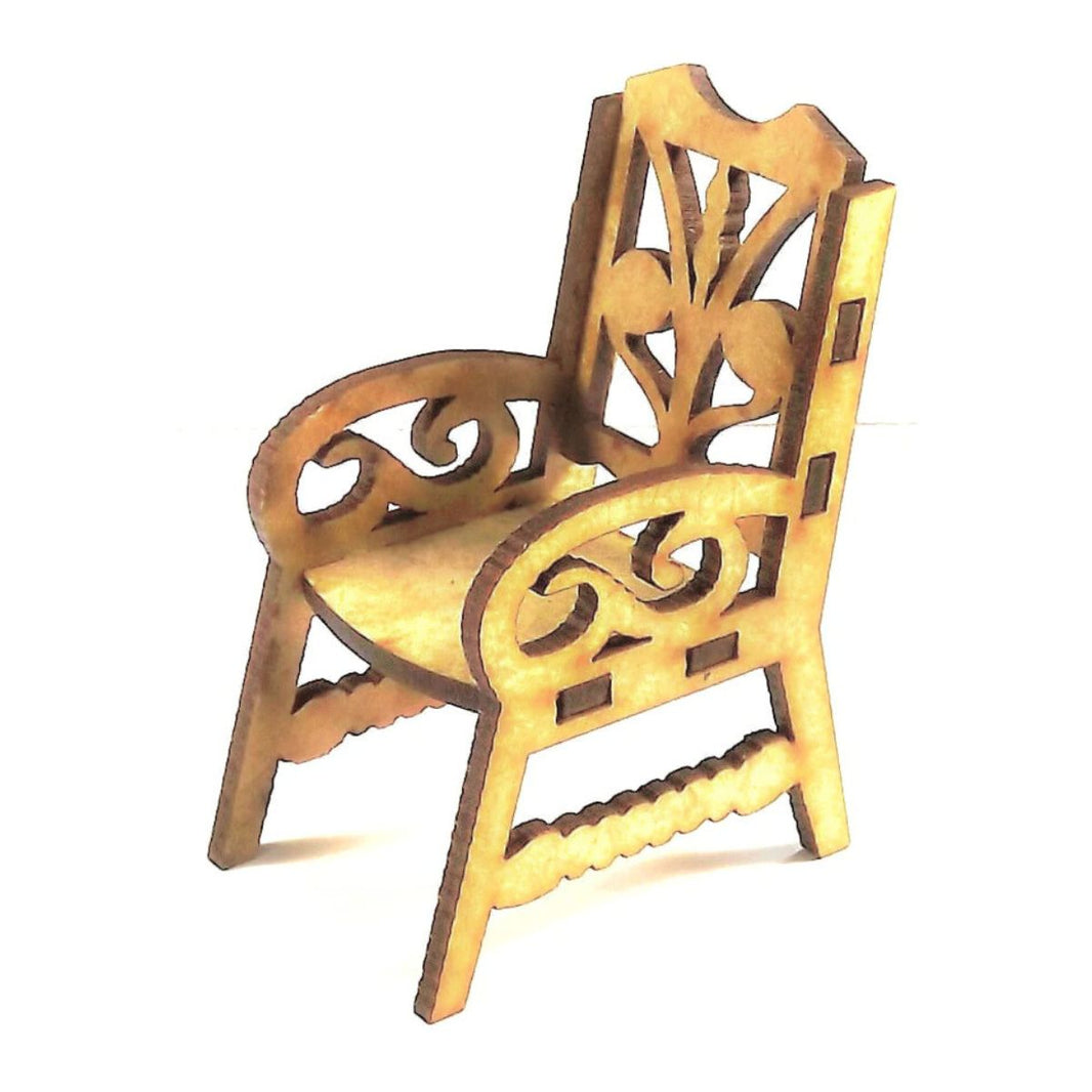 Cadeira Trabalhada 8x4,5cm em MDF - Palácio da Arte
