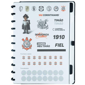 Caderno Inteligente Corinthians Fiel Grande Universitário 28x21,5cm - Palácio da Arte