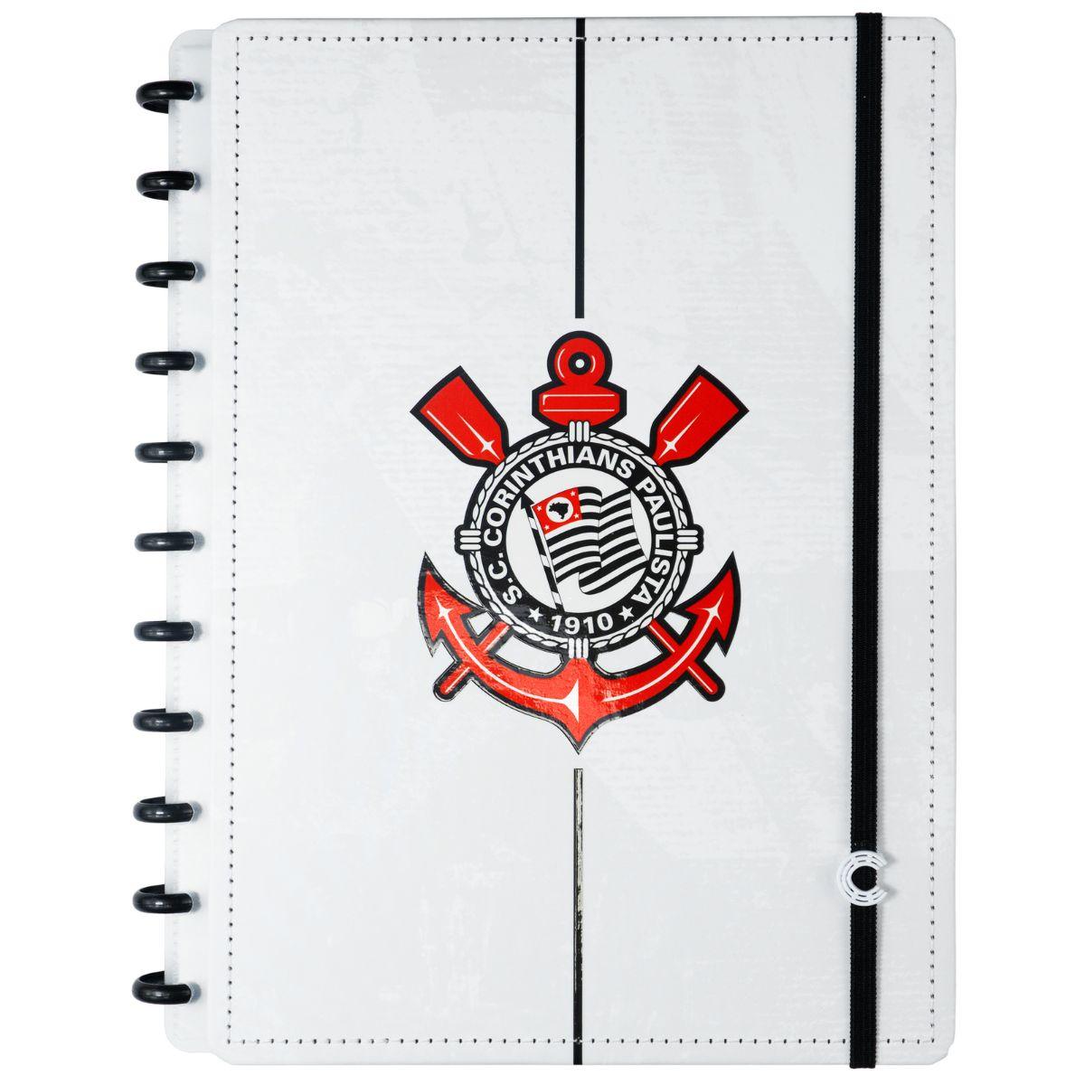 Caderno Inteligente Corinthians Timão Grande Universitário 28x21,5cm - Palácio da Arte