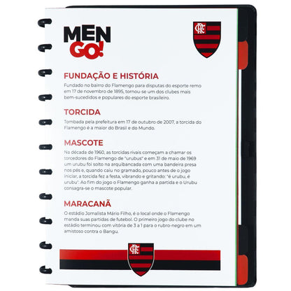 Caderno Inteligente Flamengo Rubro Negro Grande Universitário 28x21,5cm - Palácio da Arte