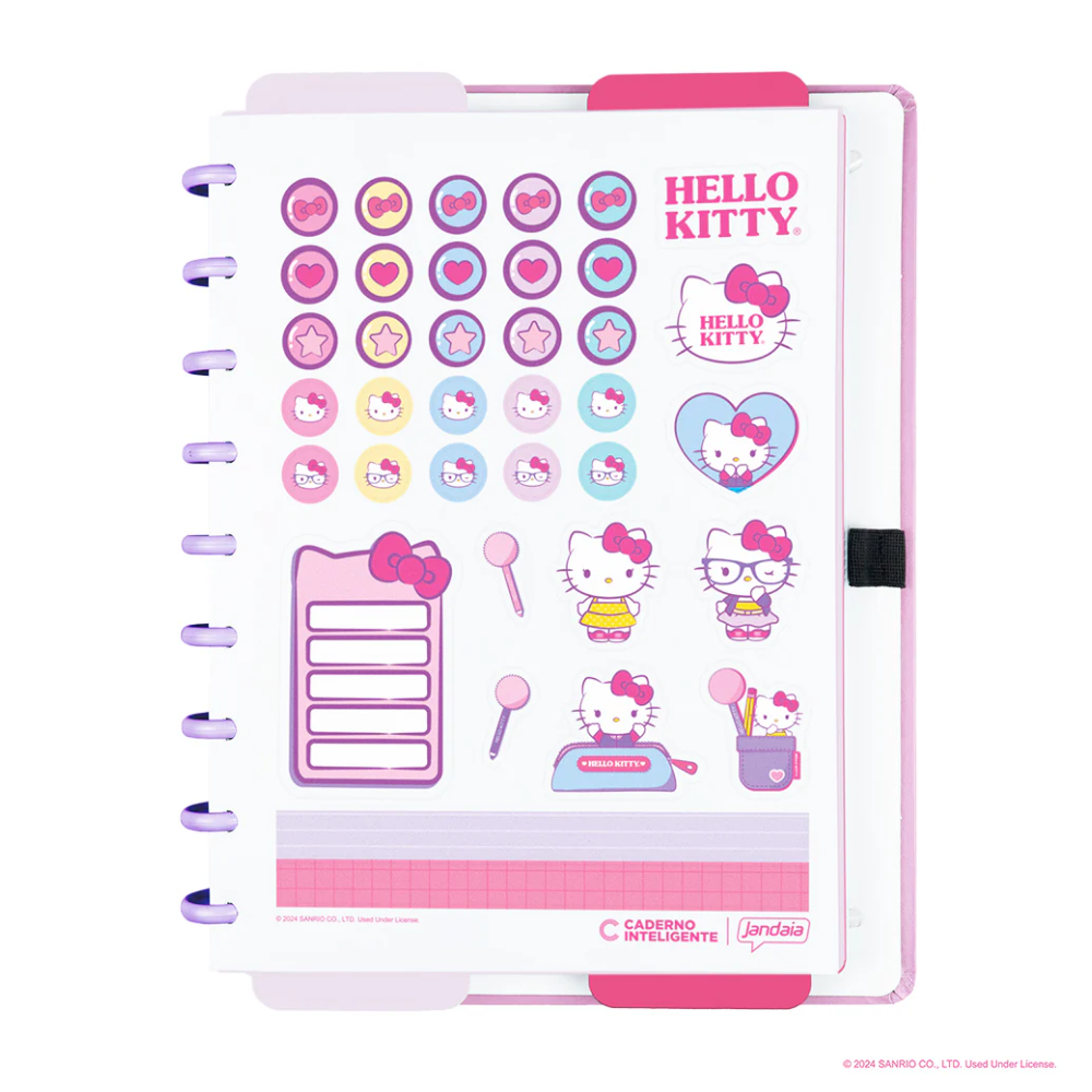 Caderno Inteligente Hello Kitty Grande Universitário 28x21,5cm - Palácio da Arte