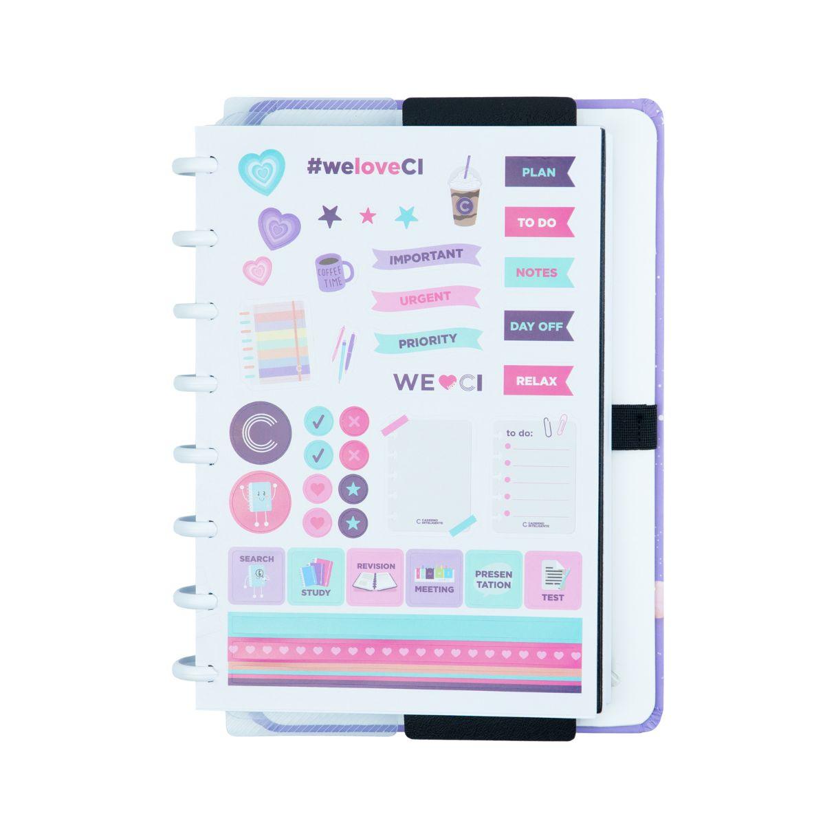 Caderno Inteligente Purple Galaxy By Gocase A5 22x15,5cm - Palácio da Arte