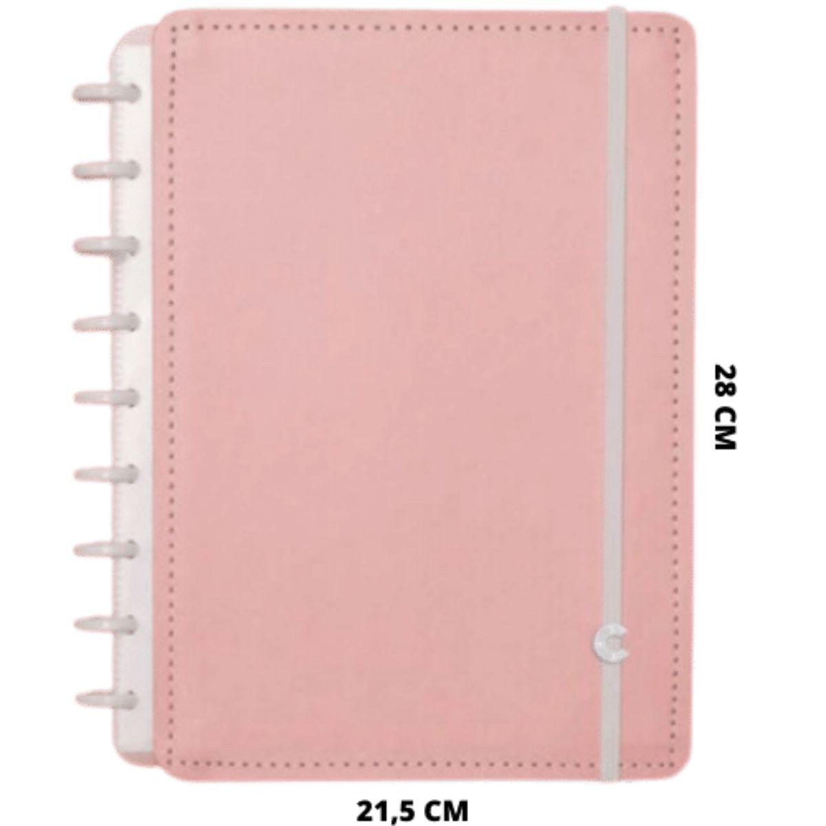 Caderno Inteligente Rose Pastel Grande Universitário 28x21,5cm - Palácio da Arte