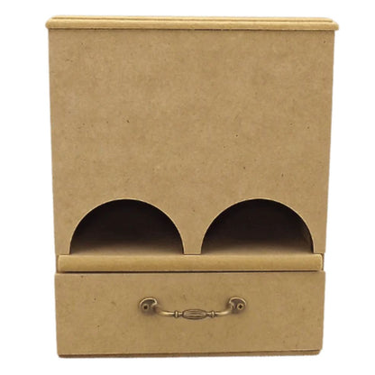 Caixa Chá em MDF com 2 Divisões e 1 Gaveta 10x15,5x19,5cm - Palácio da Arte