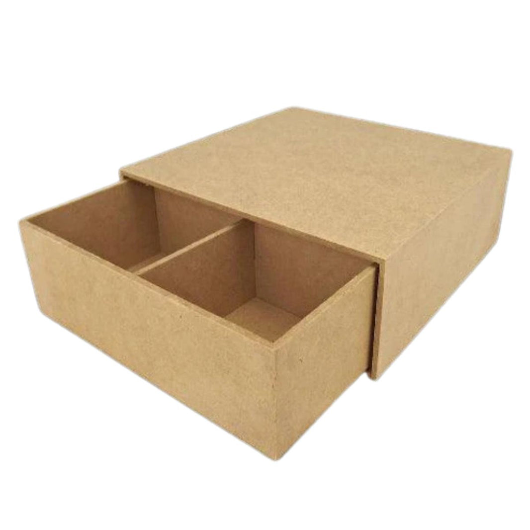 Caixa em MDF com Gaveta e 4 Divisões 6x15,5x16cm - Palácio da Arte