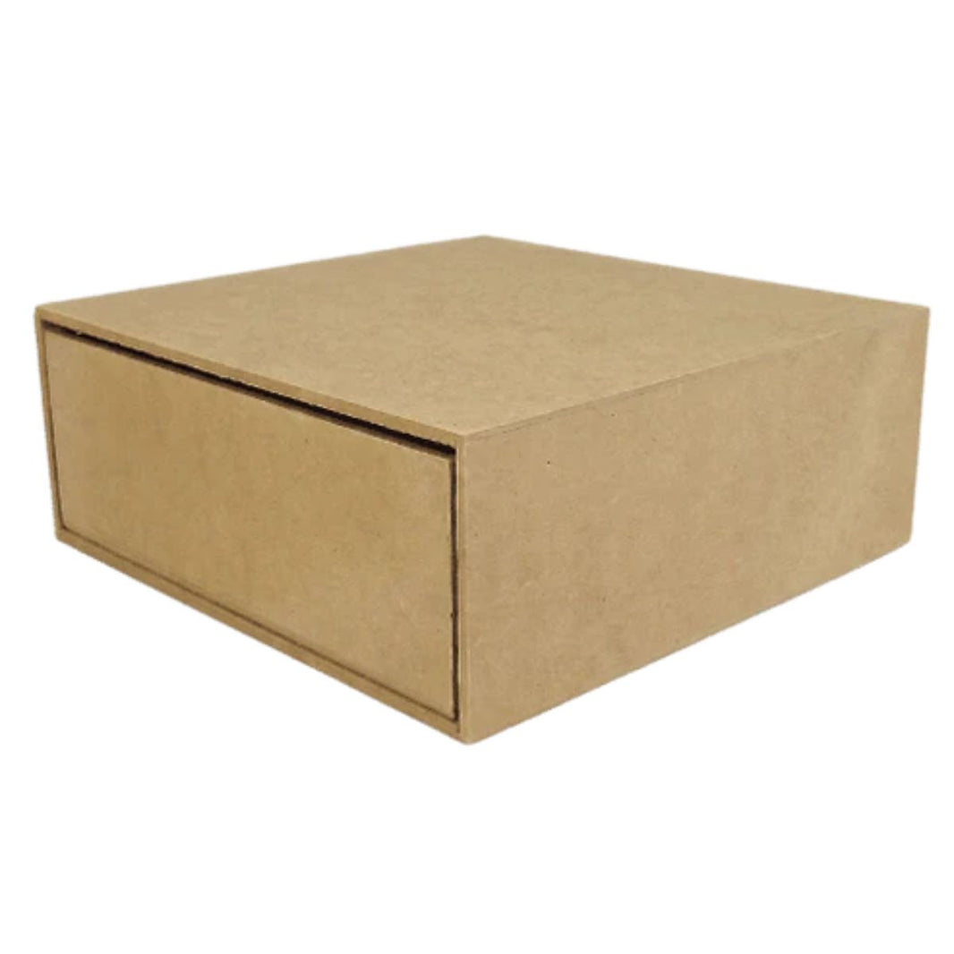 Caixa em MDF com Gaveta e 4 Divisões 6x15,5x16cm - Palácio da Arte
