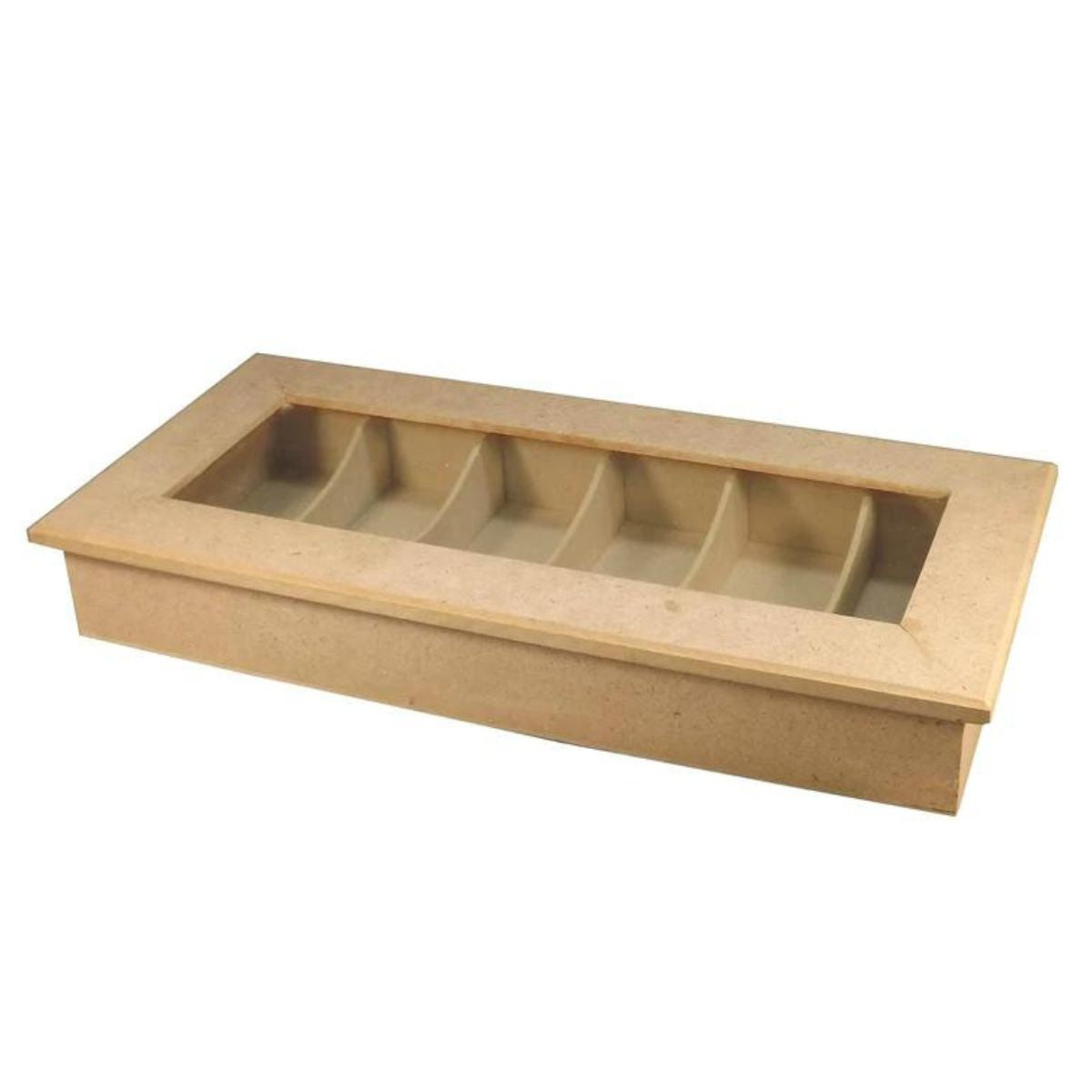 Caixa Óculos e Relógios em MDF com Vidro 6 divisões 41x19,5x6cm - Palácio da Arte