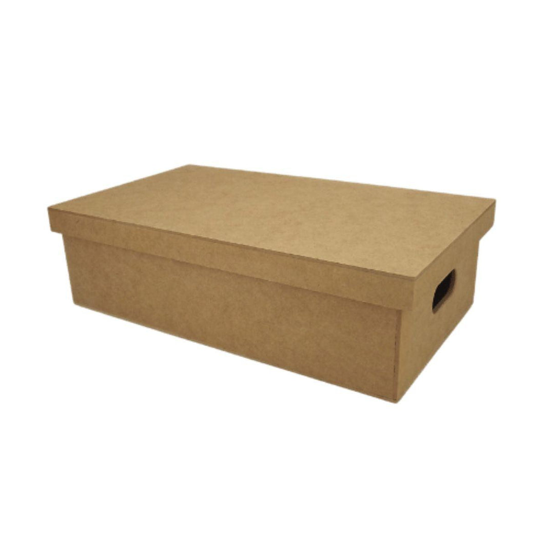 Caixa Organizadora em MDF 44x29x11cm com Alça - Palácio da Arte