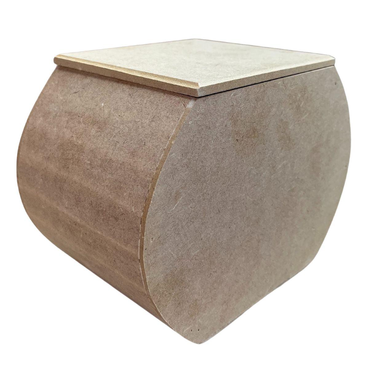 Caixa Ovalada em MDF com Tampa 20,3x12,8x16cm - Palácio da Arte