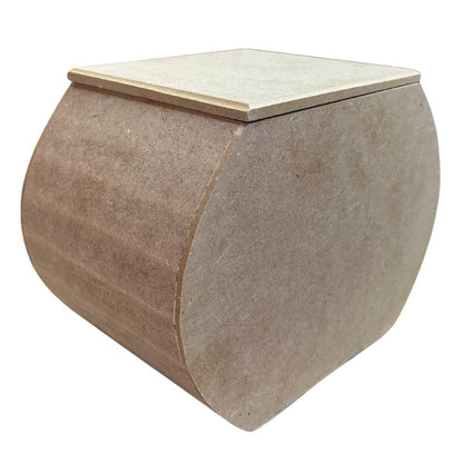 Caixa Ovalada em MDF com Tampa 20,3x12,8x16cm - Palácio da Arte