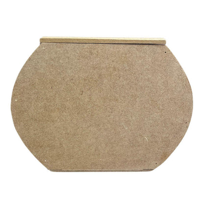 Caixa Ovalada em MDF com Tampa 20,3x12,8x16cm - Palácio da Arte