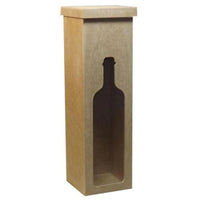 Caixa para Vinho em MDF 10x10x35,5cm Vazada - Palácio da Arte
