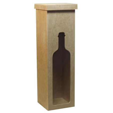 Caixa para Vinho em MDF 10x10x35,5cm Vazada - Palácio da Arte