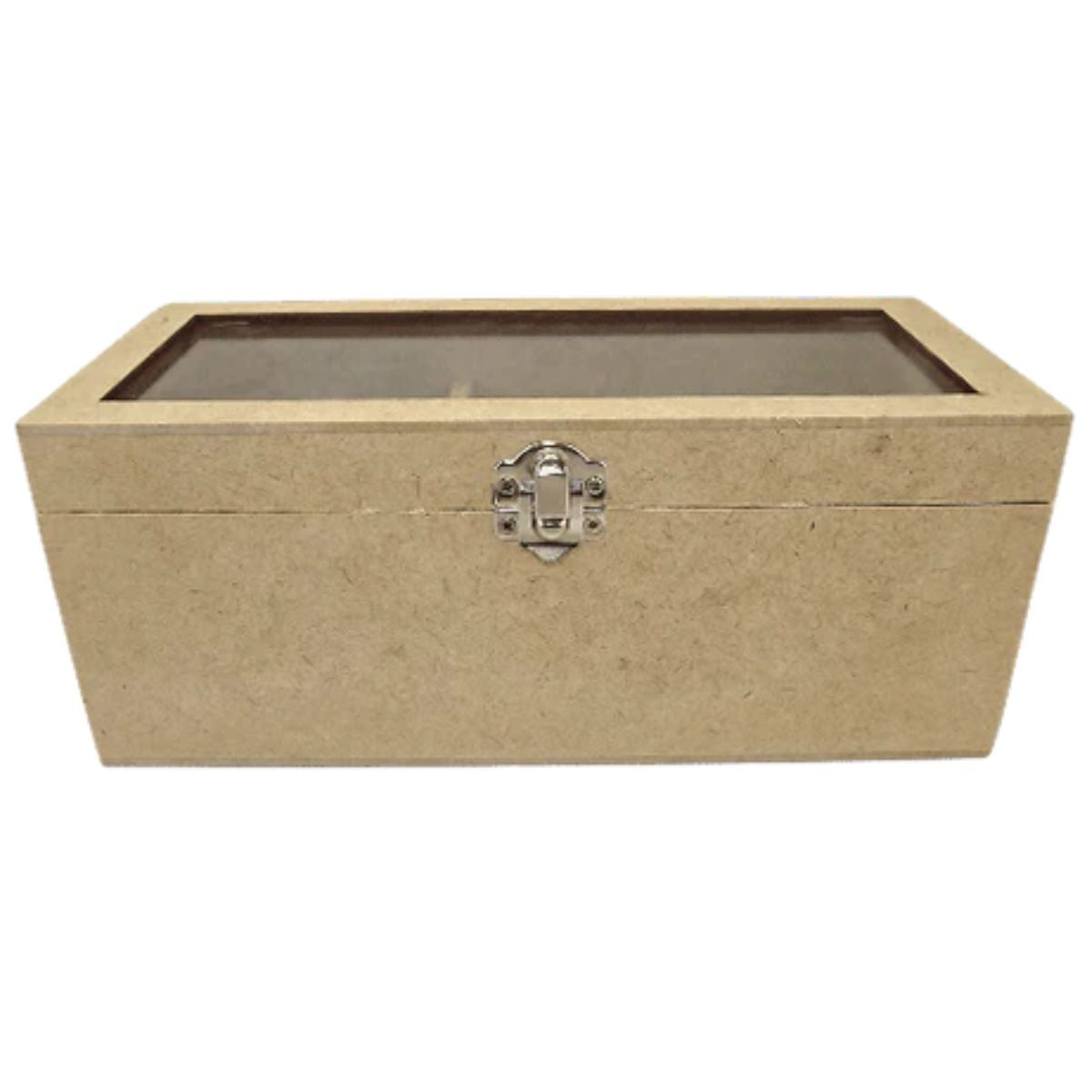 Caixa Porta Caneca com Vidro em MDF 10x11x23,5cm para 2 Unidades - Palácio da Arte