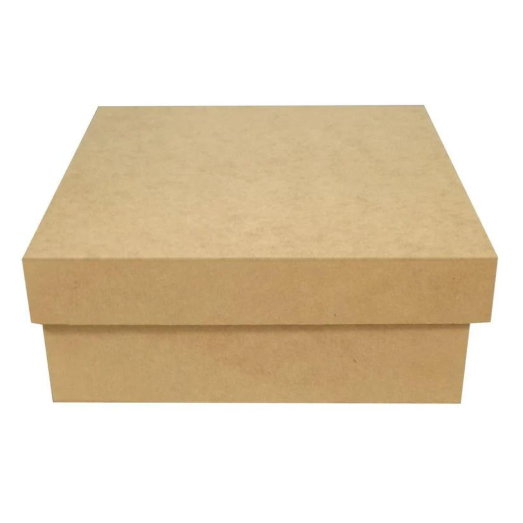 Caixa Tampa de Sapato em MDF 25x25x10cm Lisa - Palácio da Arte