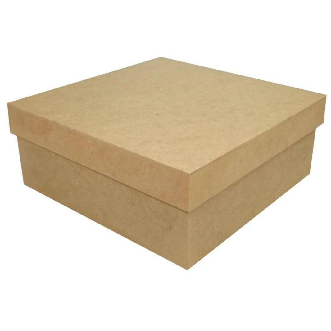 Caixa Tampa de Sapato em MDF 31x31x2,5cm Lisa - Palácio da Arte